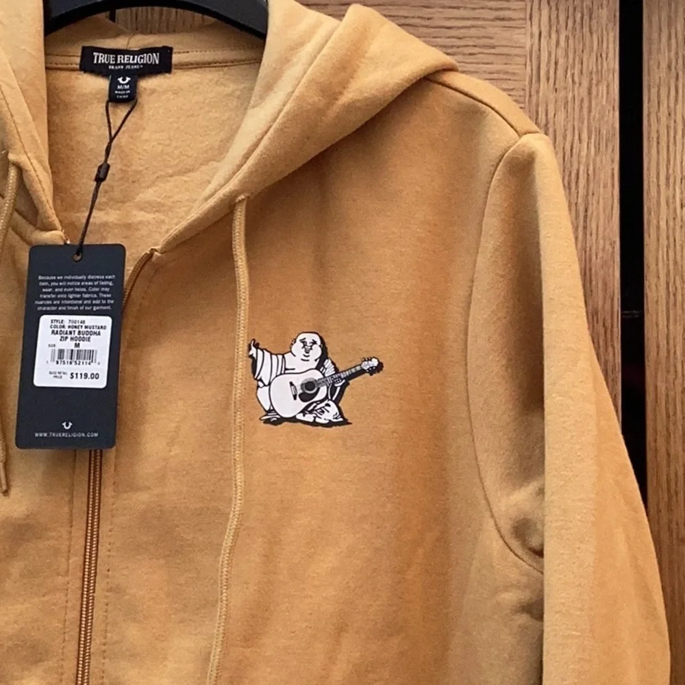 True Religion men’s Radiant Buddha zip up hoodie NWT sz M
